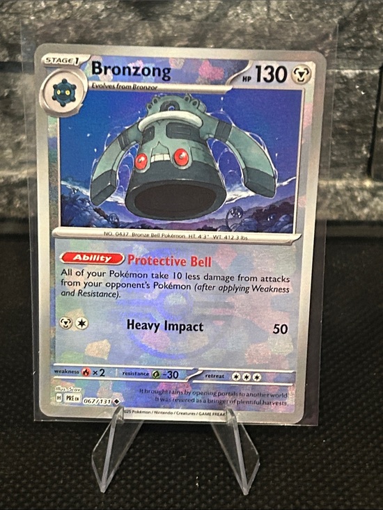 Pokemon Other - Pokemon Bronzong Pokeball 067/131 Holo‎ from Prismatic Evolutions M/NM